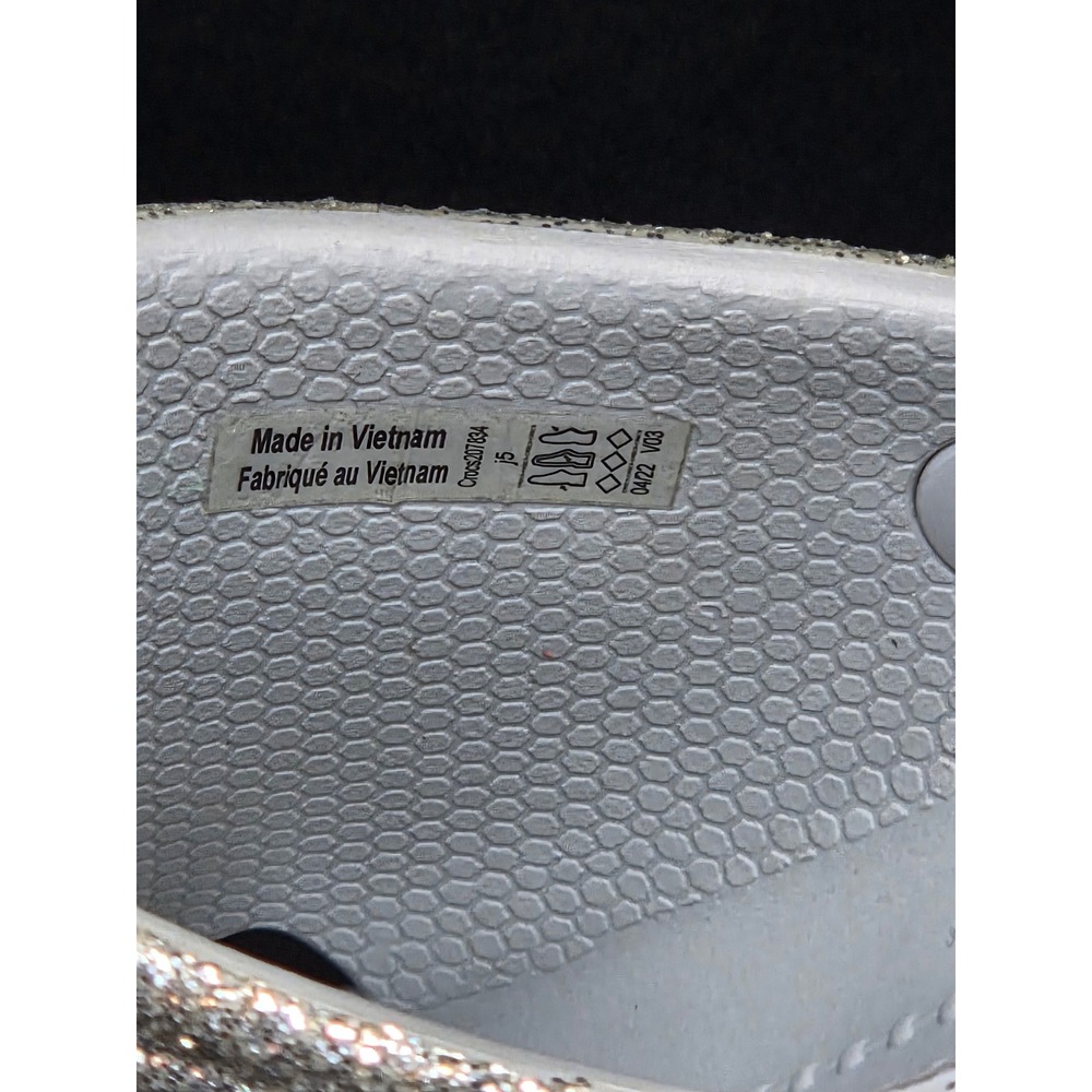 Crocs Classic Glitter Platform Clogs Silver Kids J5 Jibbitz Charms 207834 - Picture 3 of 8
